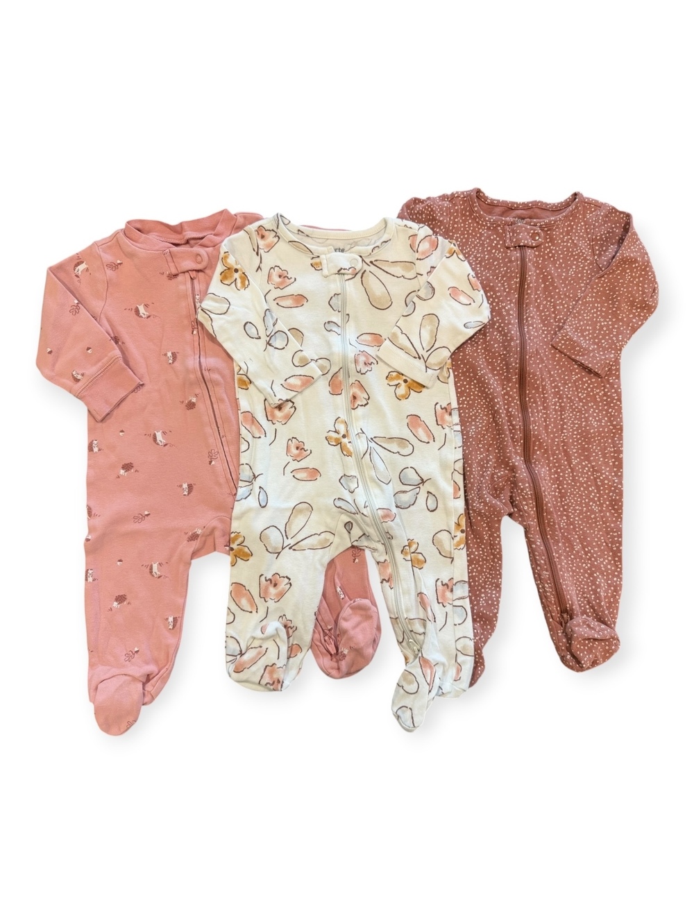 Carter's Baby Girls' 3-Pack Footed Pajamas Sleepers Size 6 Months